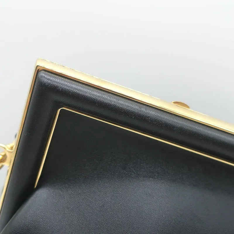 Fendi First Small Crossbody Bag Black Leather Clutch
