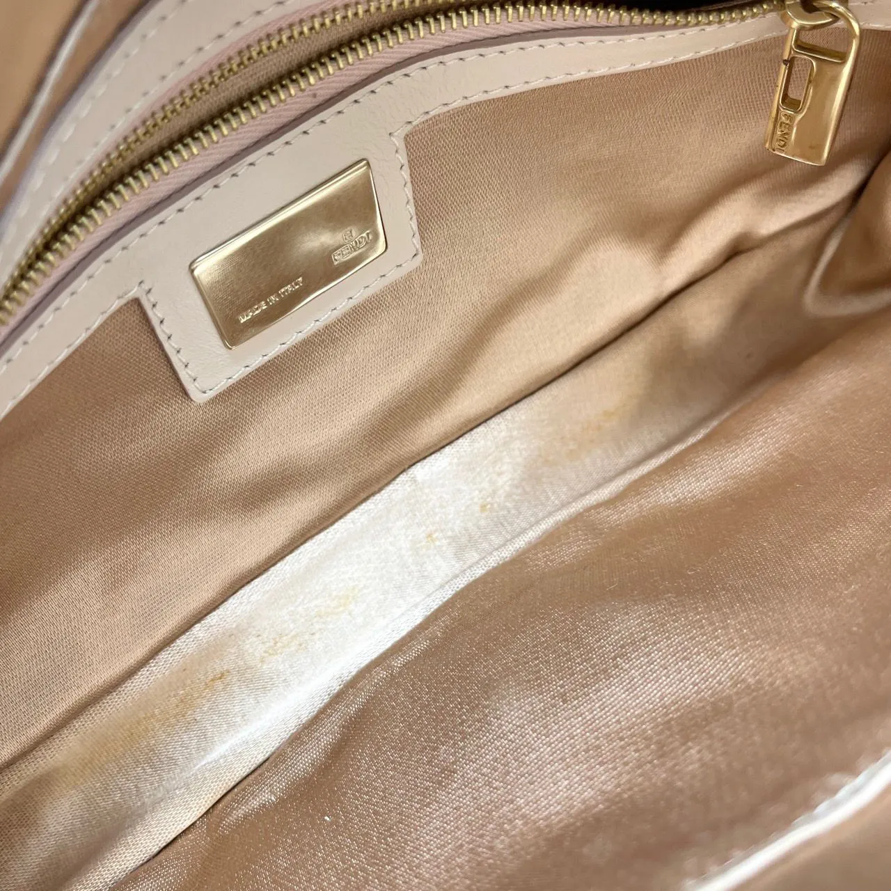 Fendi Gold Rhinestone Baguette