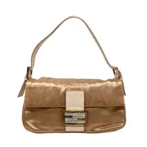 Fendi Gold Rhinestone Baguette