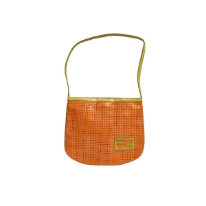 Fendi Orange Perforated Shoulder Bag