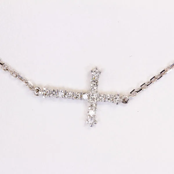 Fine Quality Diamond Cross Necklace