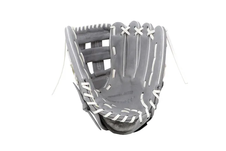 FL-130 professional baseball glove, full grain leather, outfield, softball, 13'', Light grey