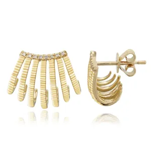 Fluted Seven Wrap Earring