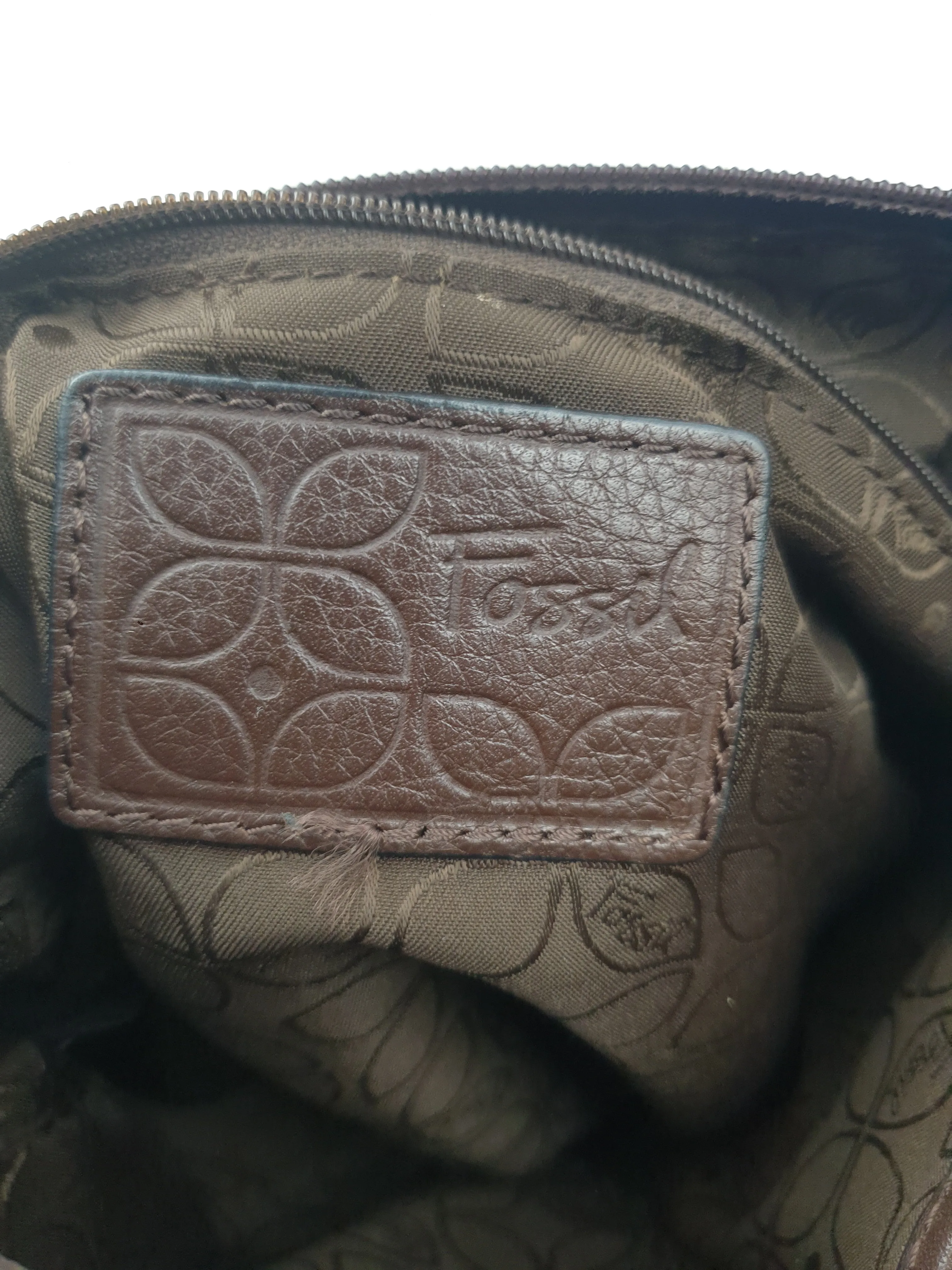Fossil soft brown leather bag