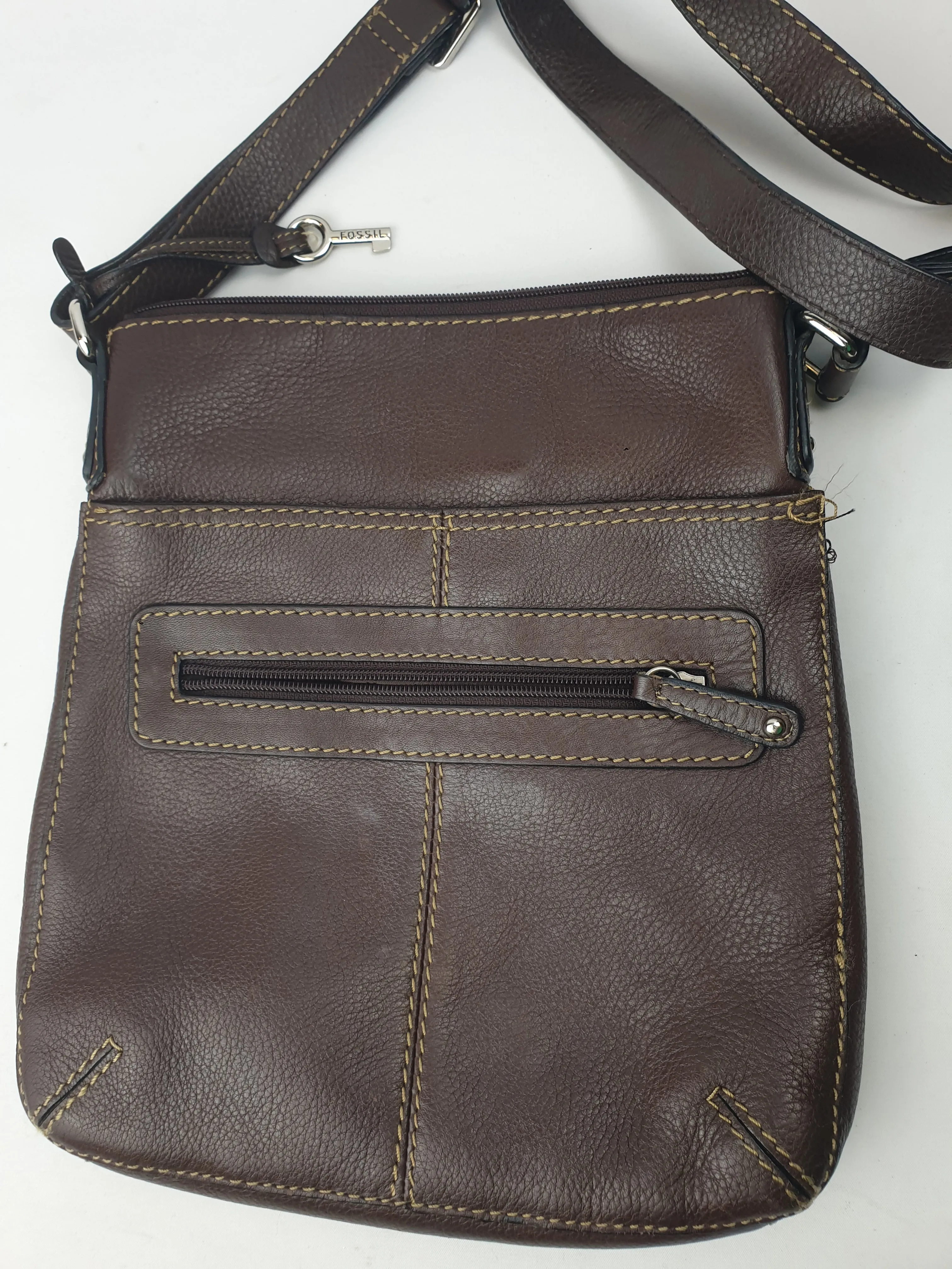 Fossil soft brown leather bag
