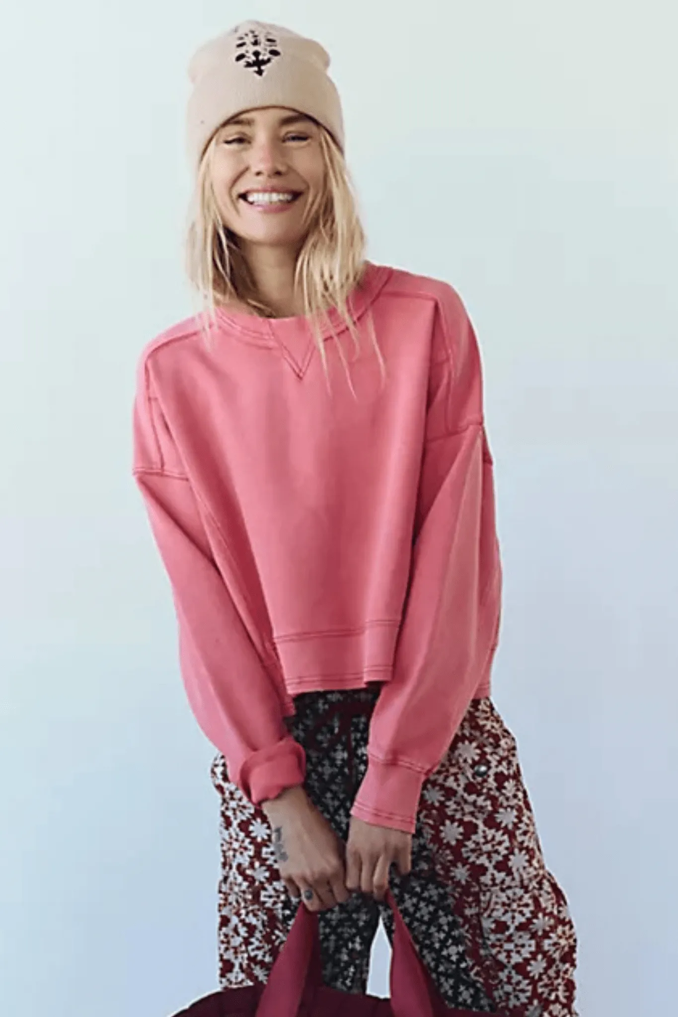 Free People: Intercept Pullover in Hibiscus
