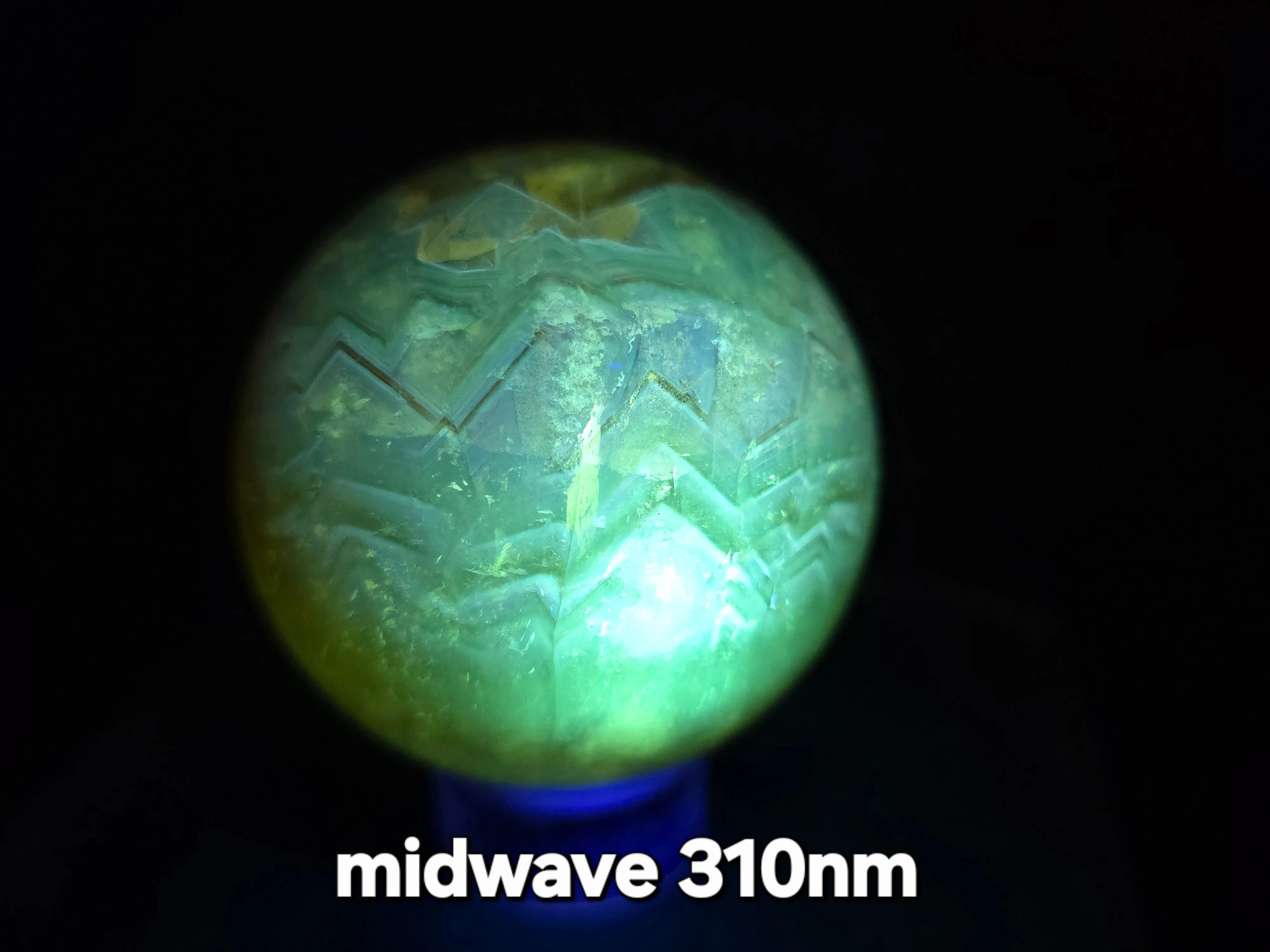 FS-1 Three Color Yellow Fluorite Sphere