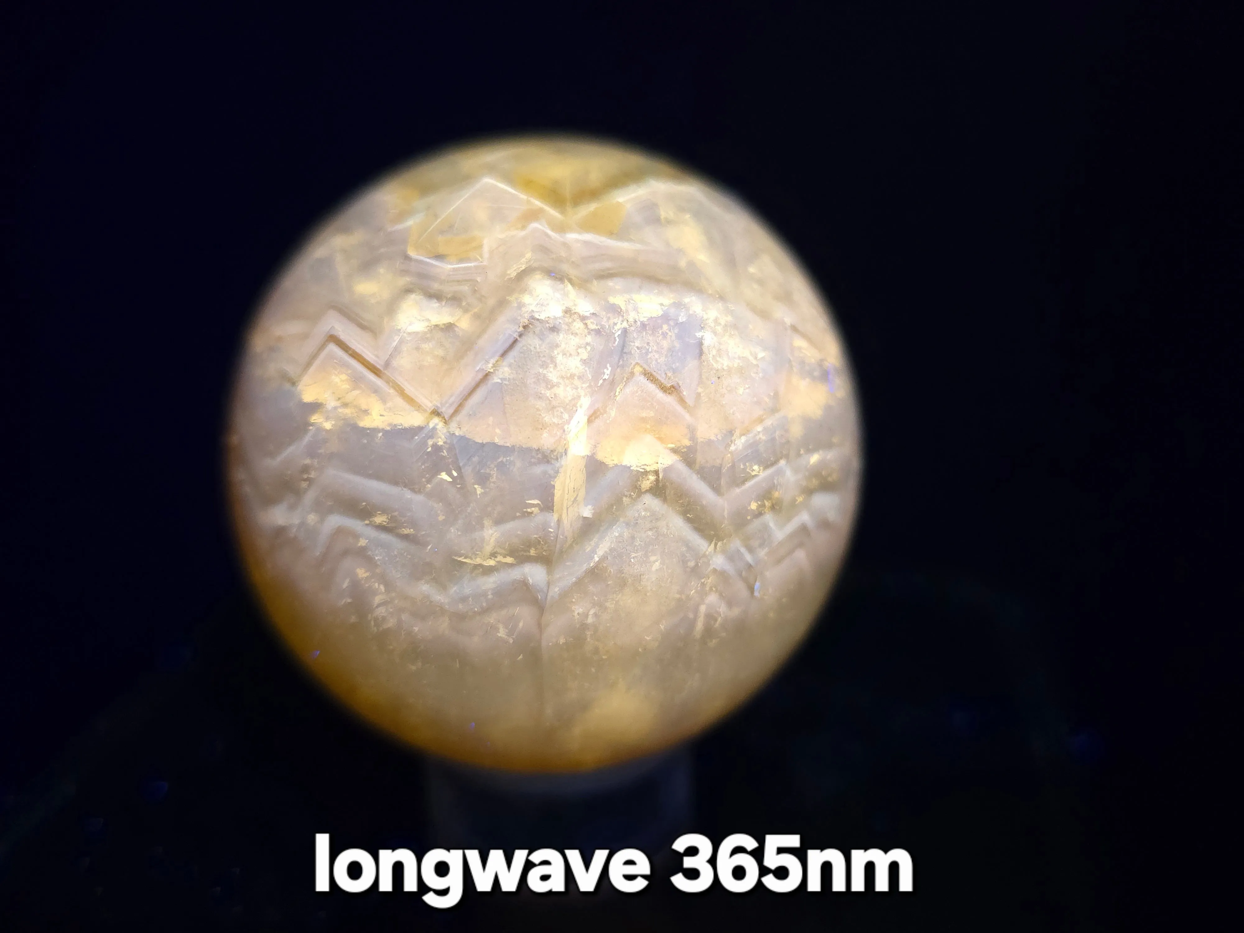 FS-1 Three Color Yellow Fluorite Sphere
