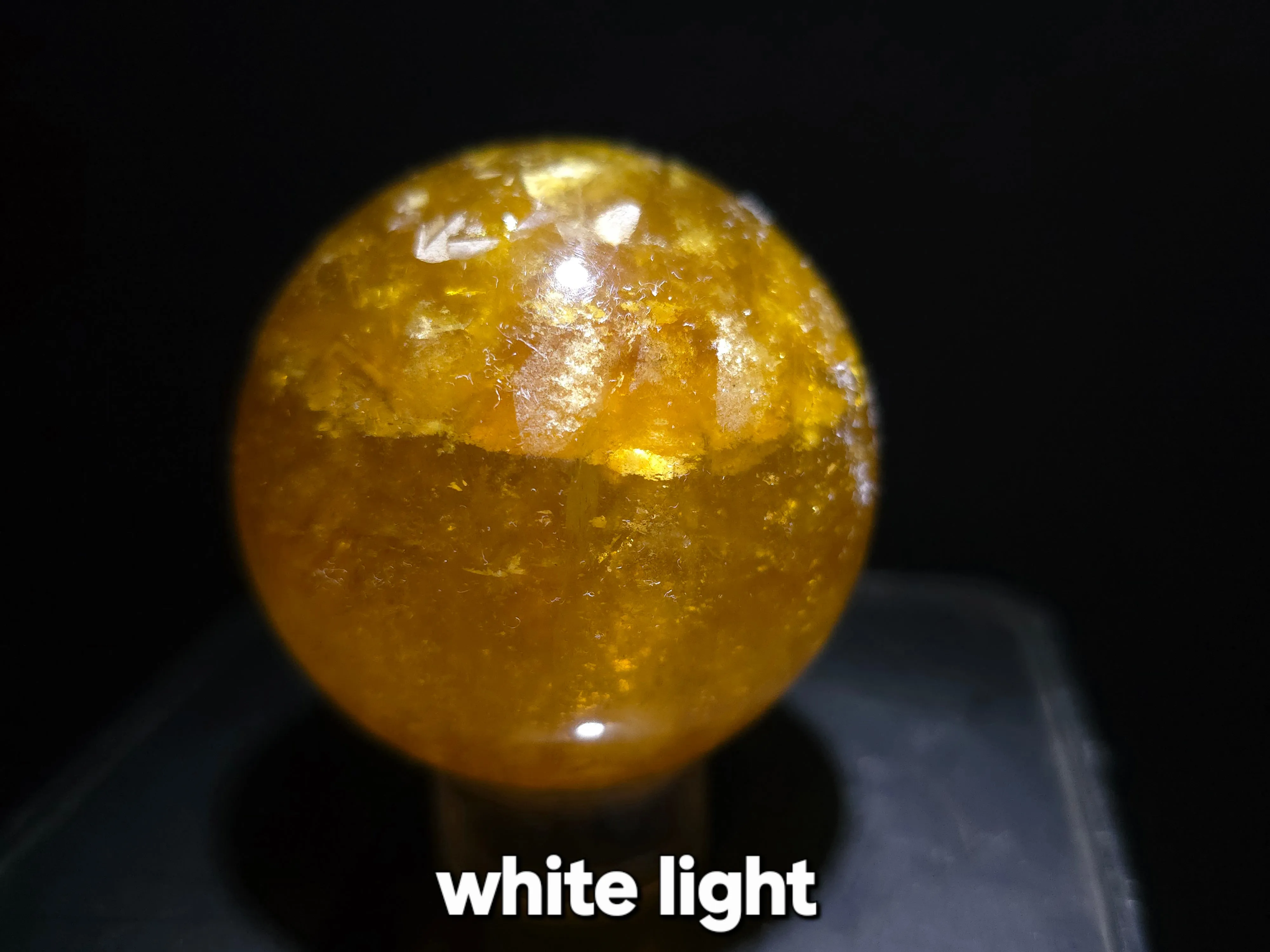 FS-1 Three Color Yellow Fluorite Sphere