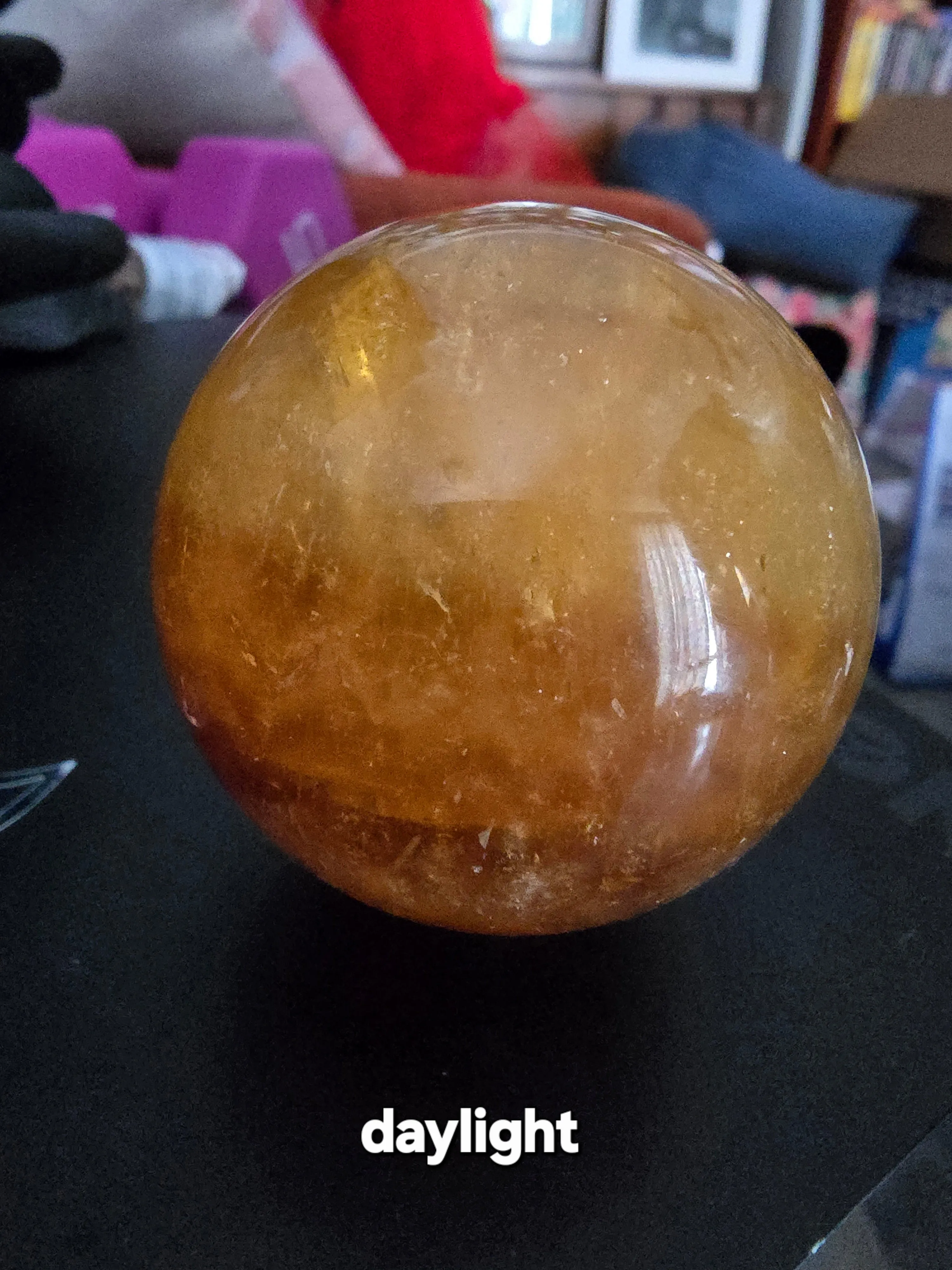FS-1 Three Color Yellow Fluorite Sphere