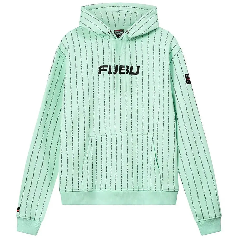 FUBU Corporate Fubu Pinstripe Hoodie mint/black