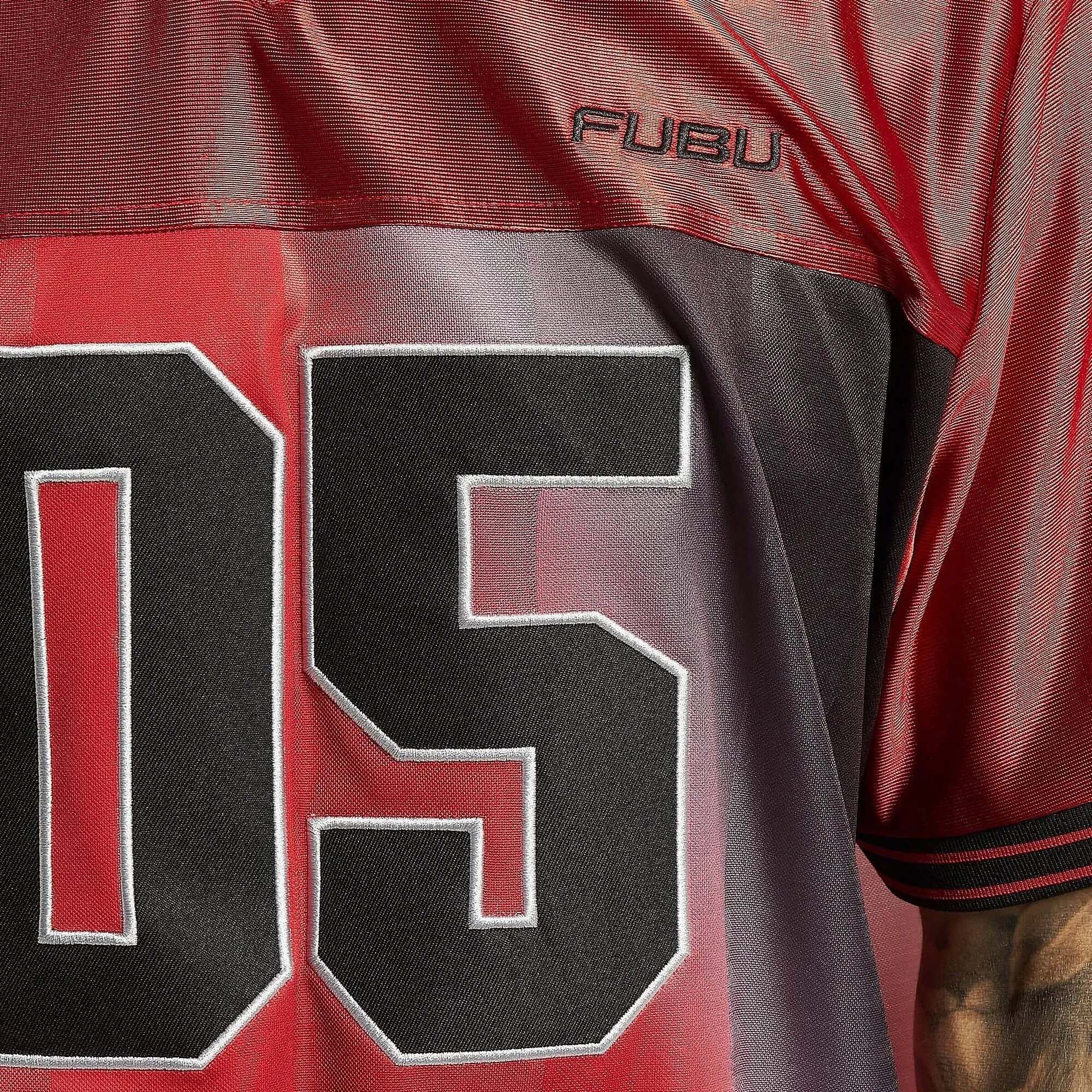 FUBU Corporate Gradient Football Jersey red/black/white
