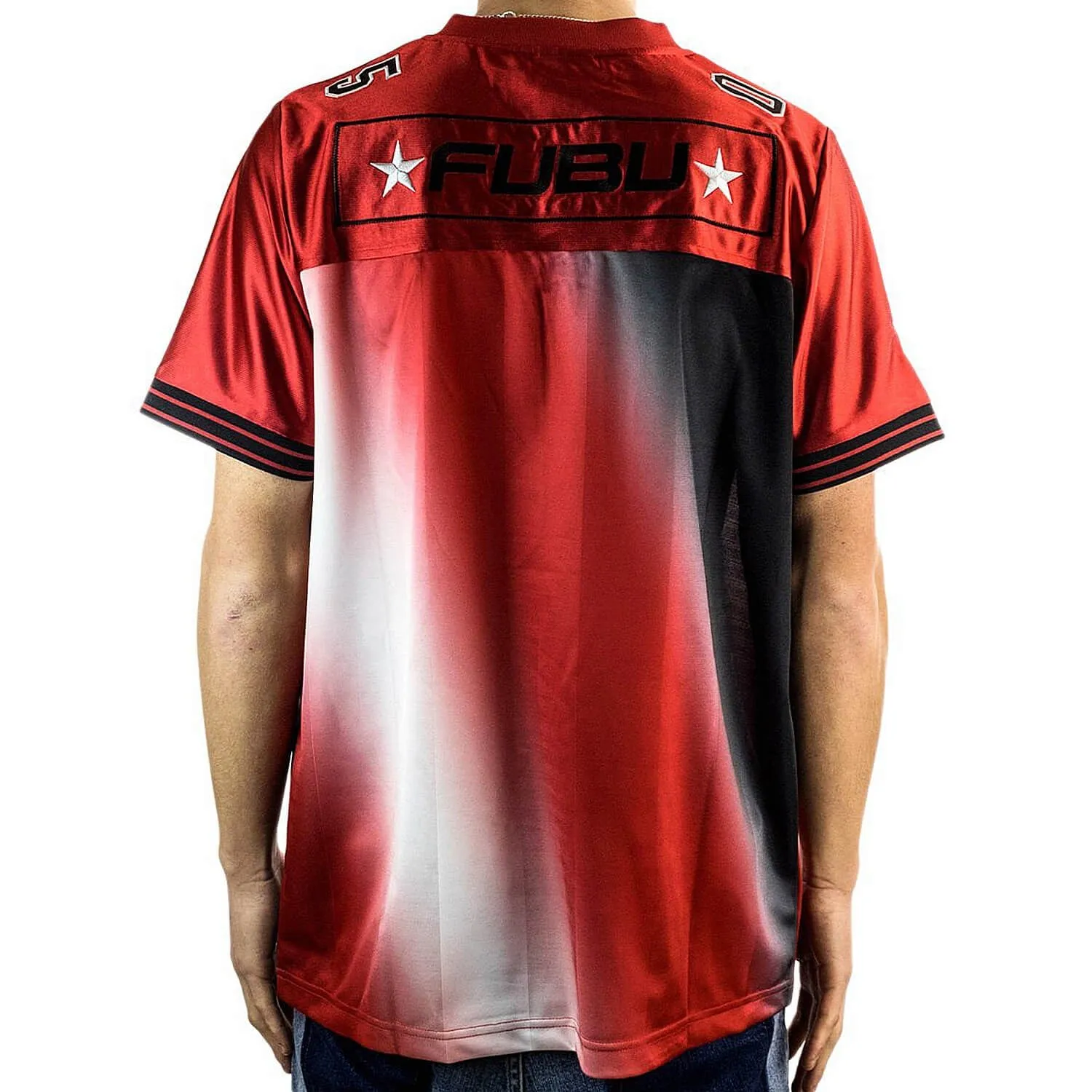 FUBU Corporate Gradient Football Jersey red/black/white