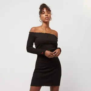 FUBU Corporate Rib Dress black/white