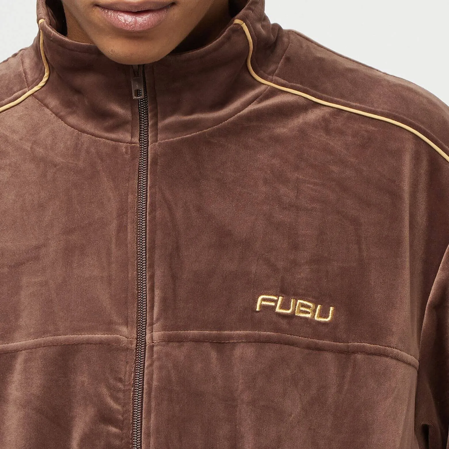 FUBU Corporate Velours Track Jacket brown/sand