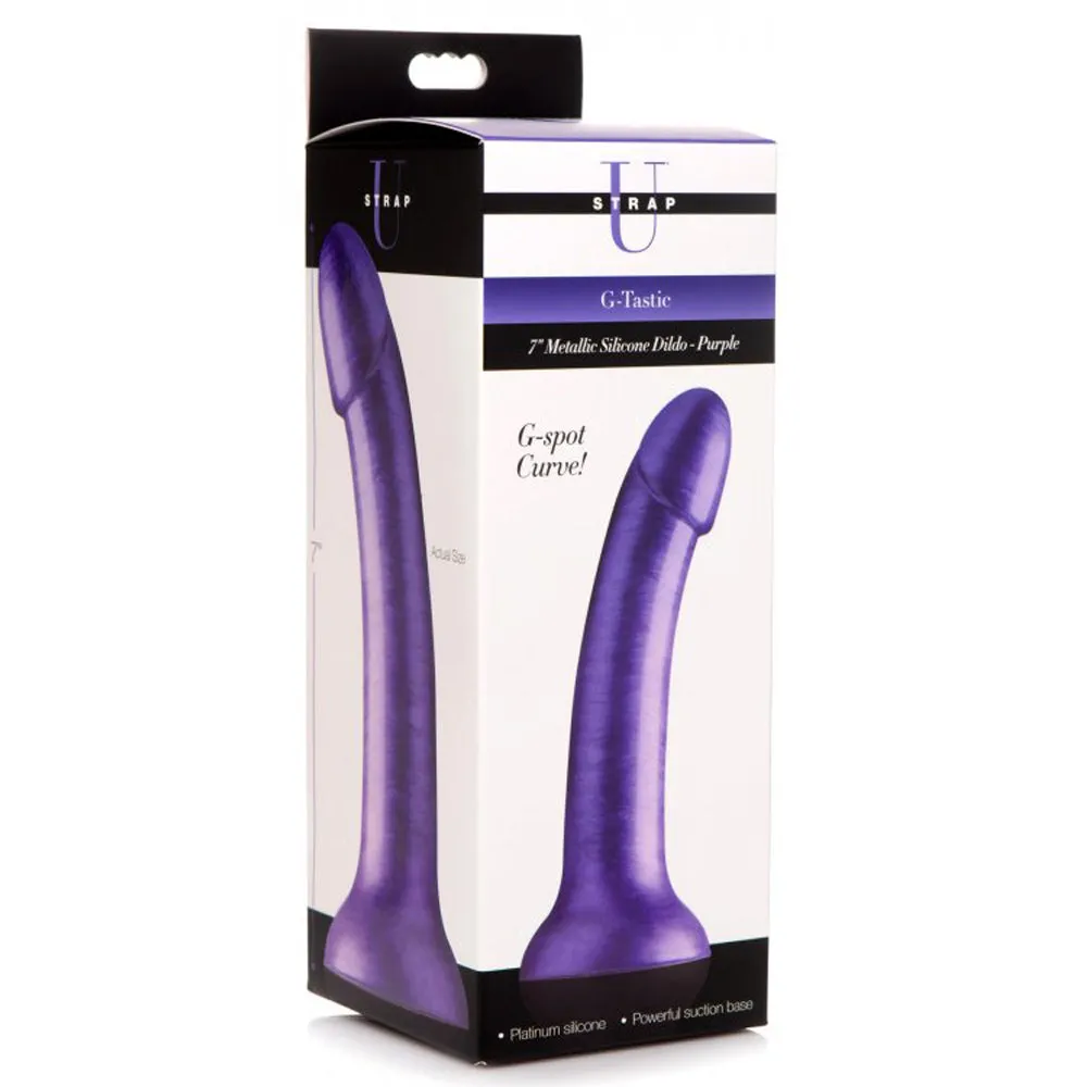 G-Tastic 7" Metallic Silicone Dildo -Pur