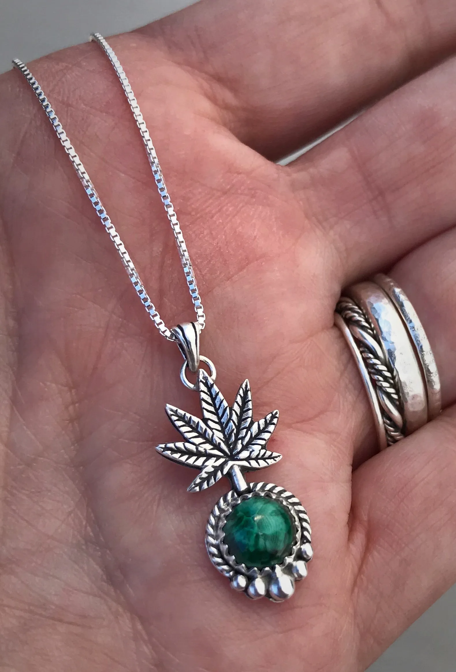 Gemstoned Malachite Necklace