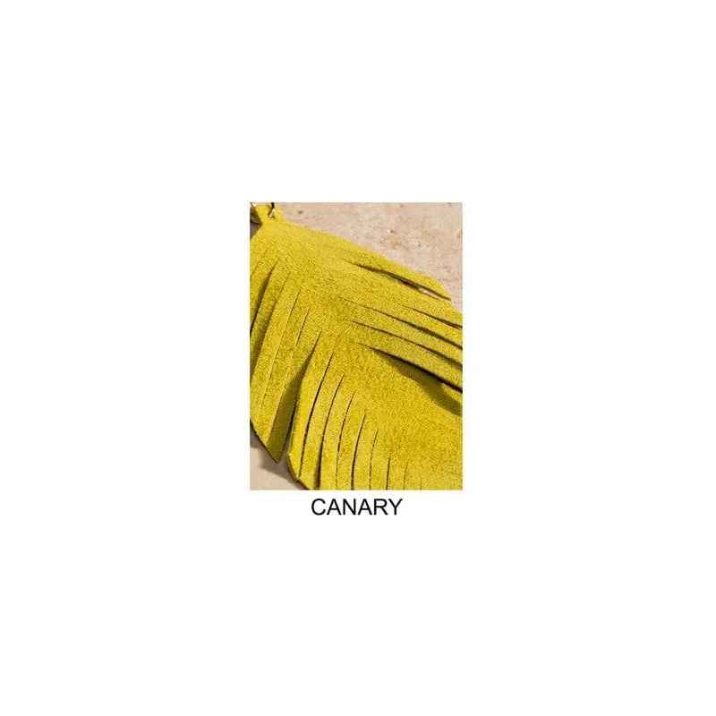Genuine Leather Leaf Earrings
