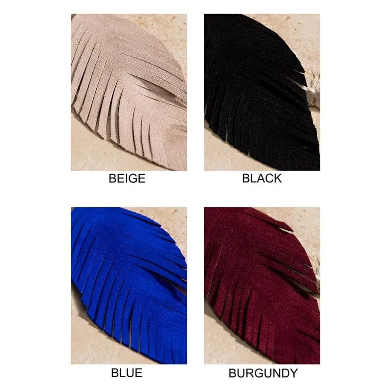 Genuine Leather Leaf Earrings