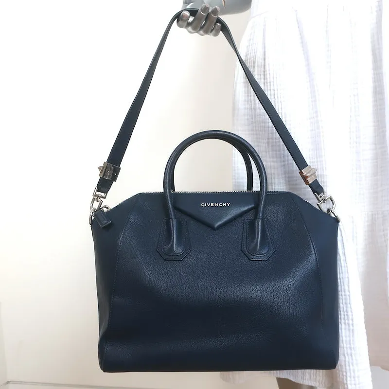 Givenchy Antigona Medium Bag Navy Leather
