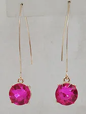 Glass Euro Round Earrings