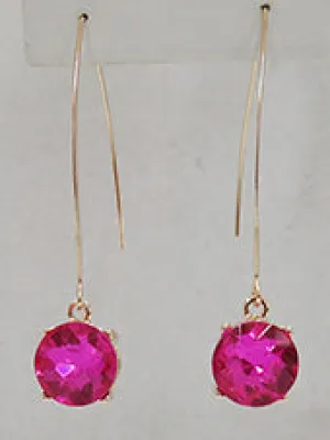 Glass Euro Round Earrings