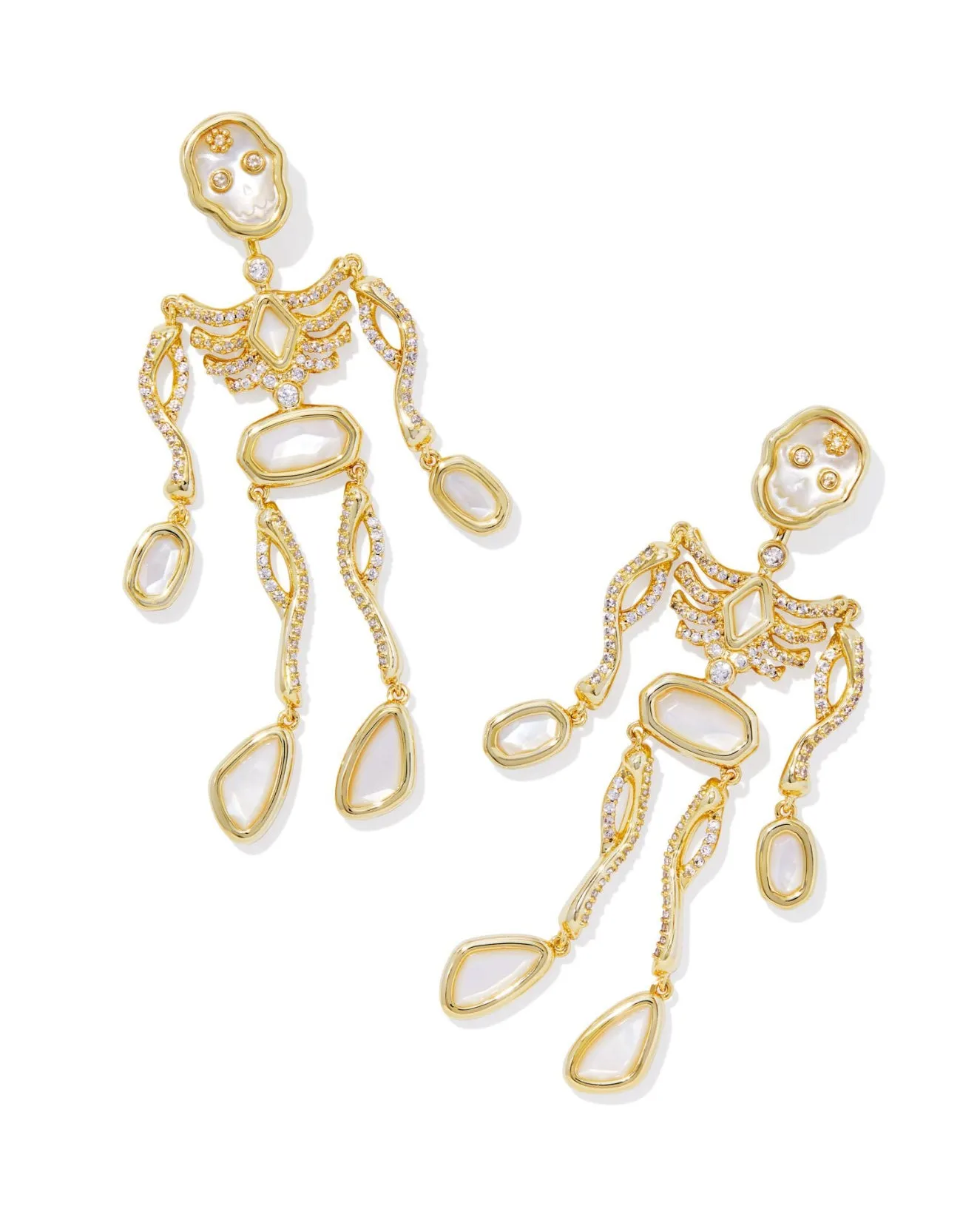 Gold Skeleton Statement Earring