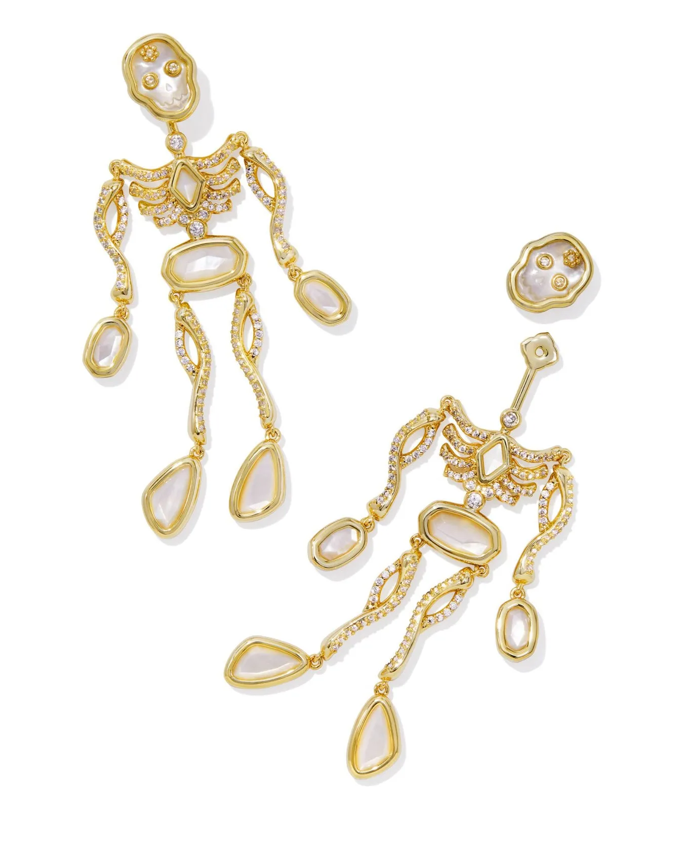 Gold Skeleton Statement Earring