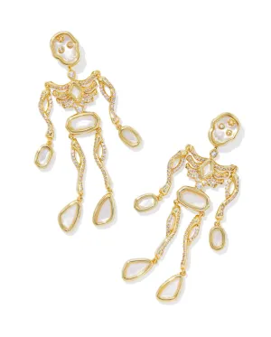 Gold Skeleton Statement Earring