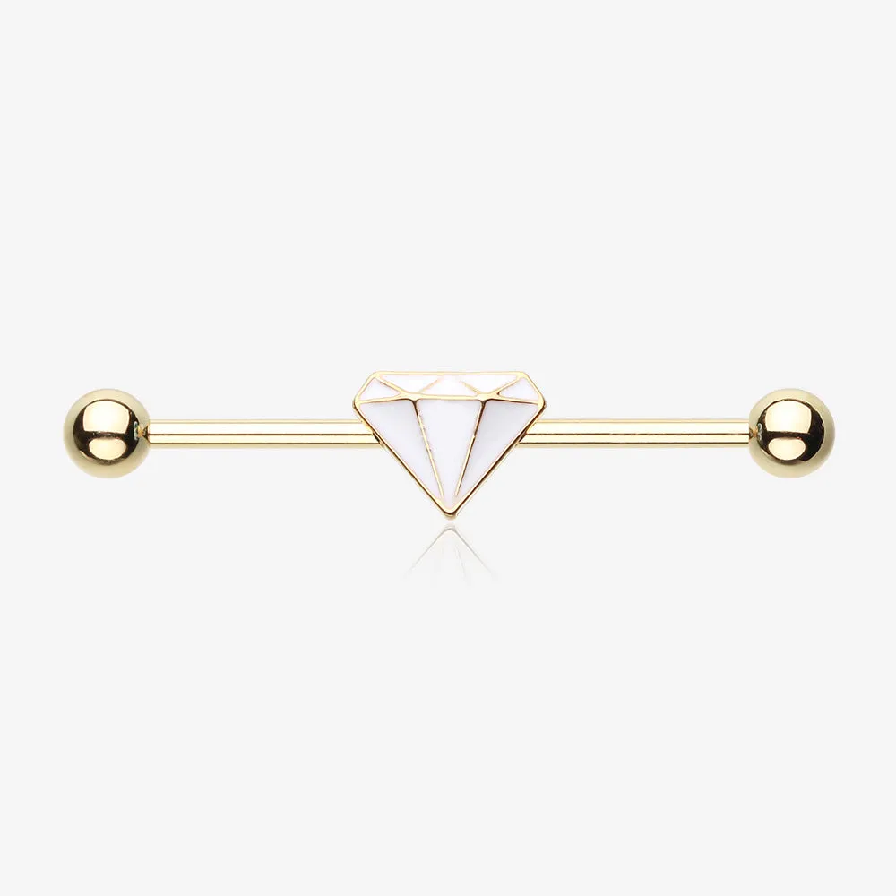 Golden Urban Diamond Industrial Barbell