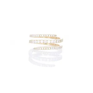 Graduated Diamond Coil Ring