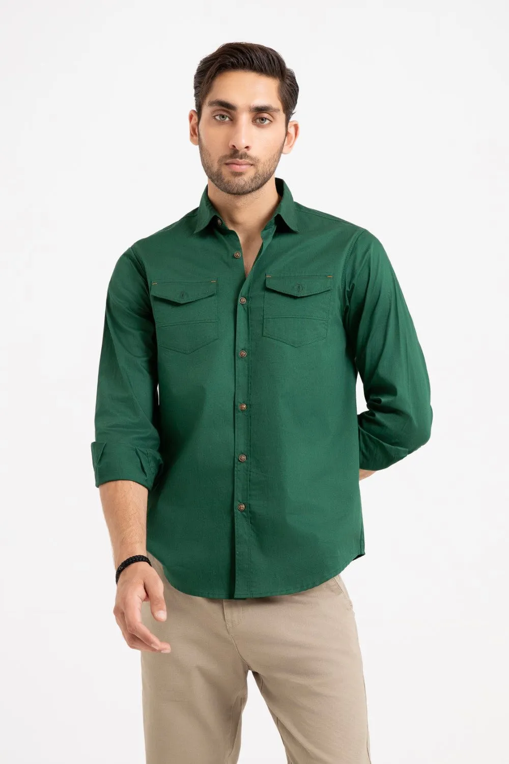 Green Casual Shirt