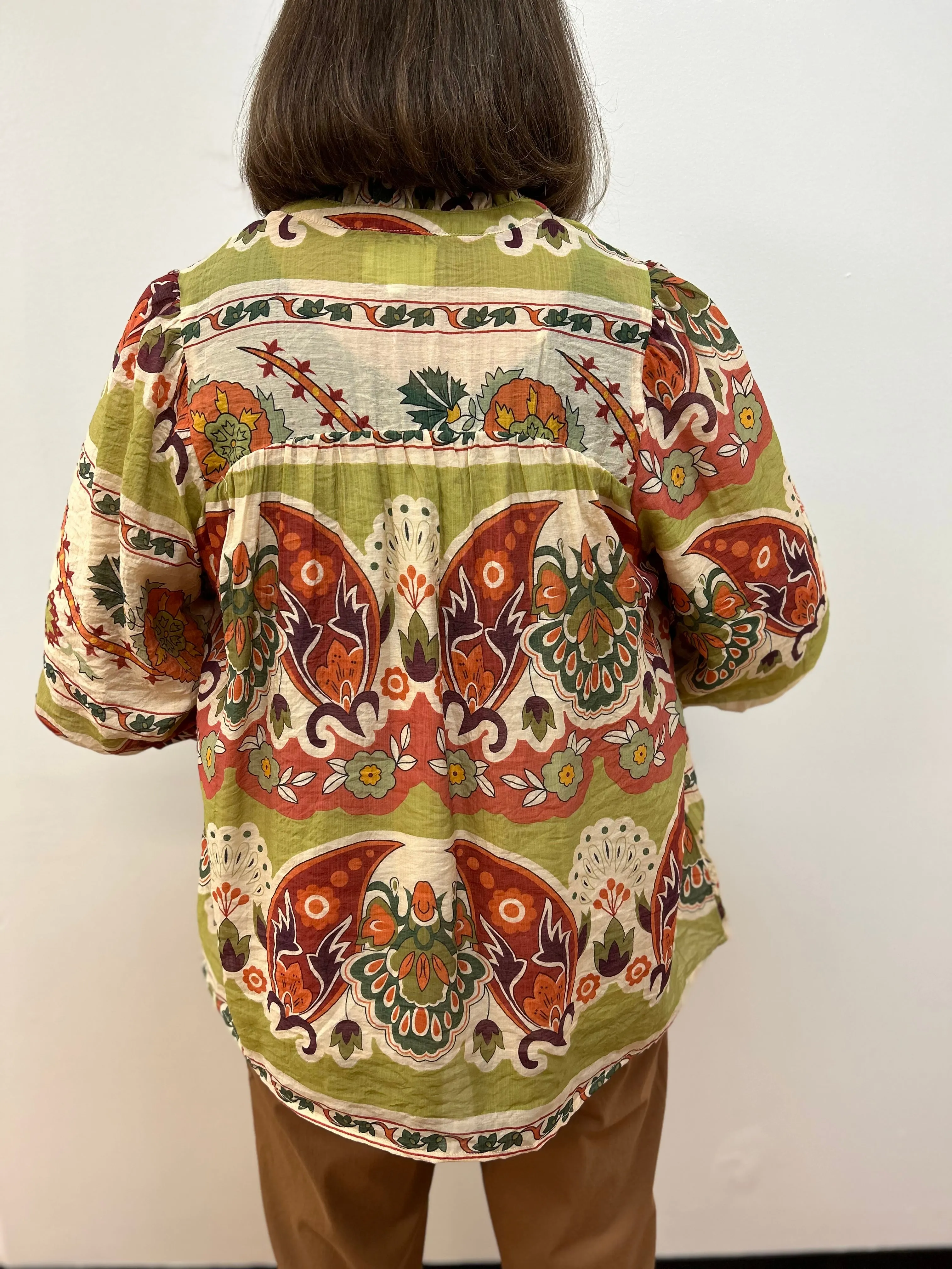 Green Mix Blouse by Umgee