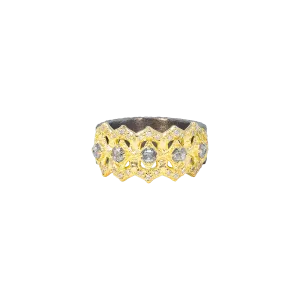 GREY DIAMOND SCROLL STATEMENT RING