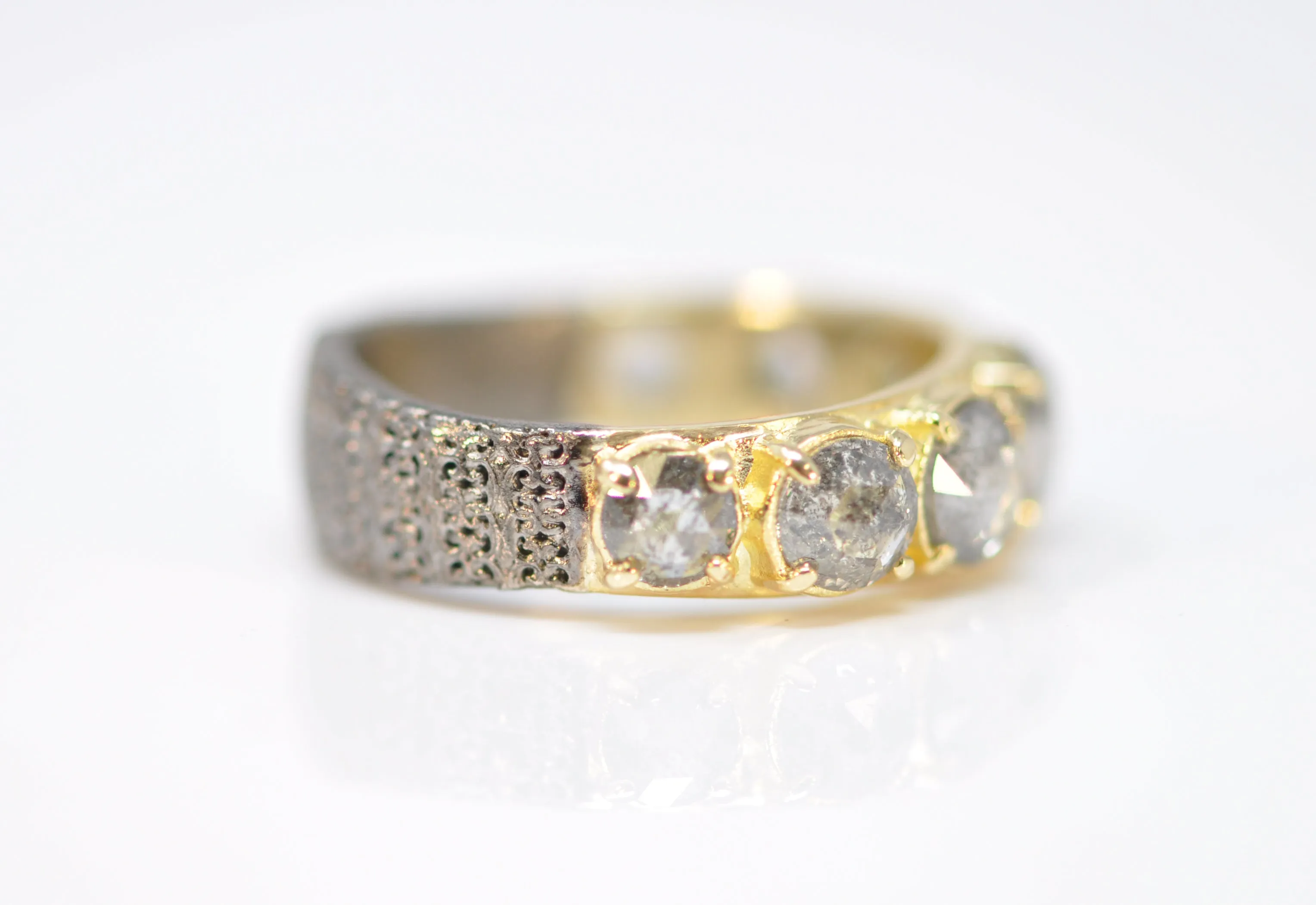 GREY DIAMOND  STATEMENT RING