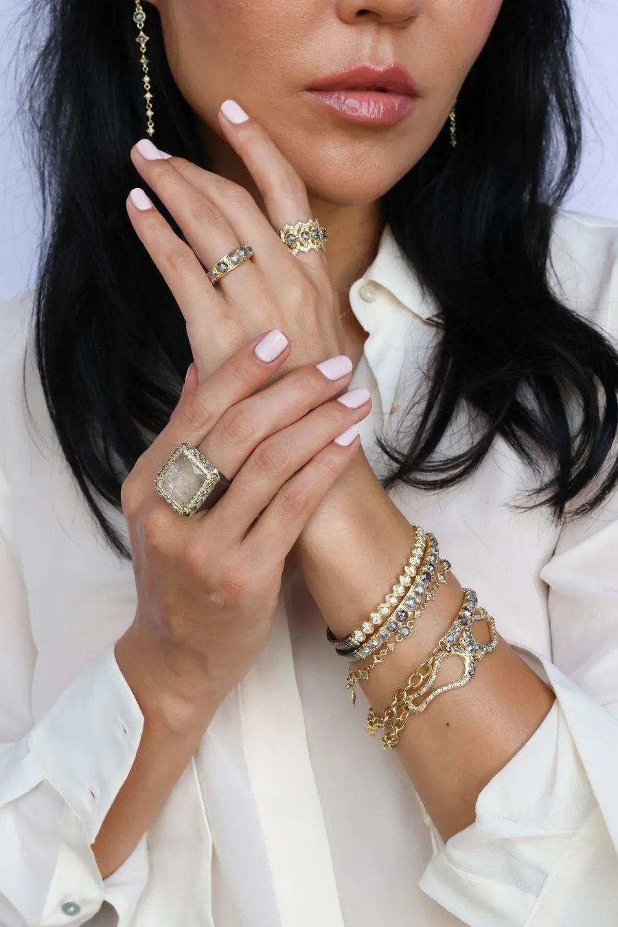 GREY DIAMOND  STATEMENT RING