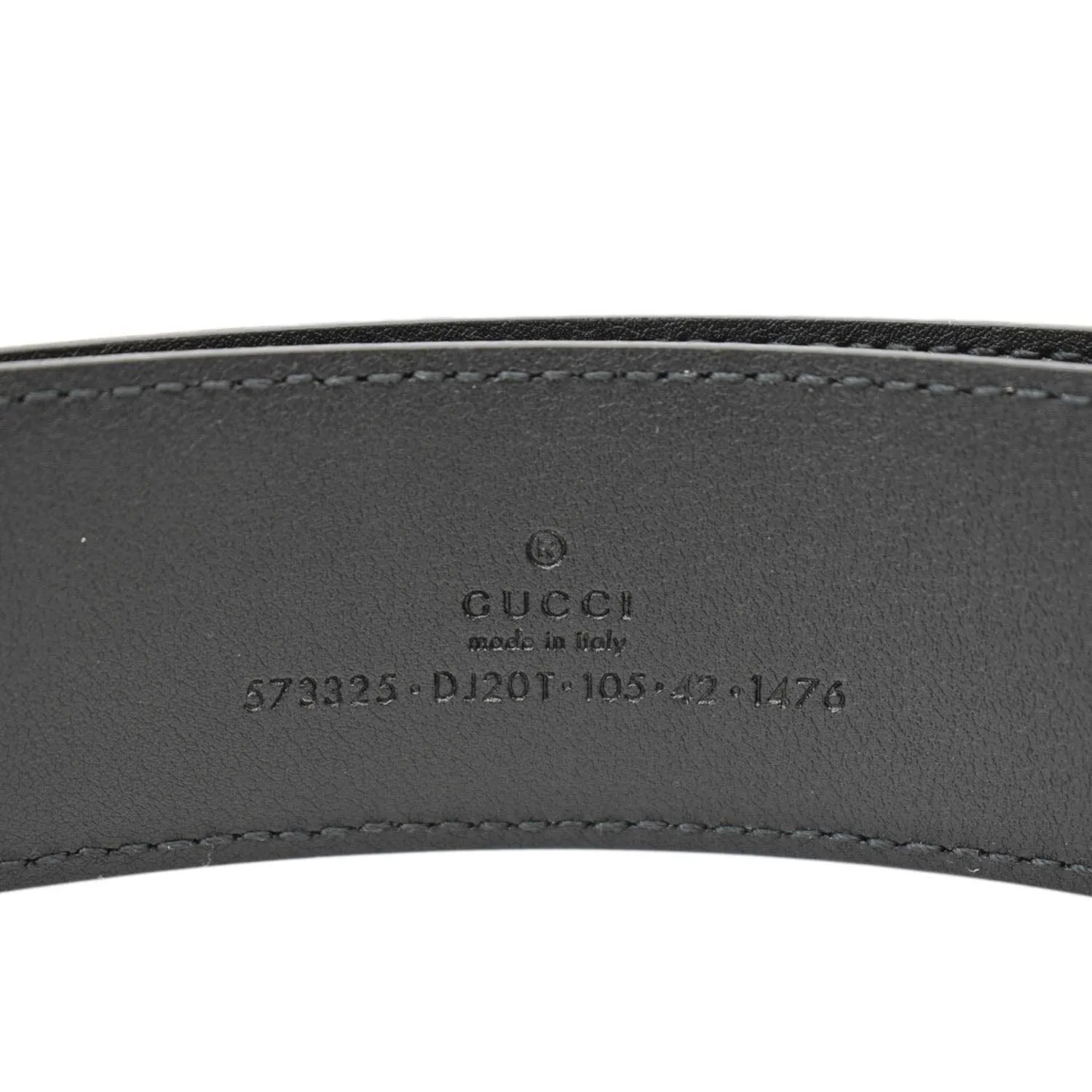 GUCCI Leather Belt Black 573325 Size 105 42