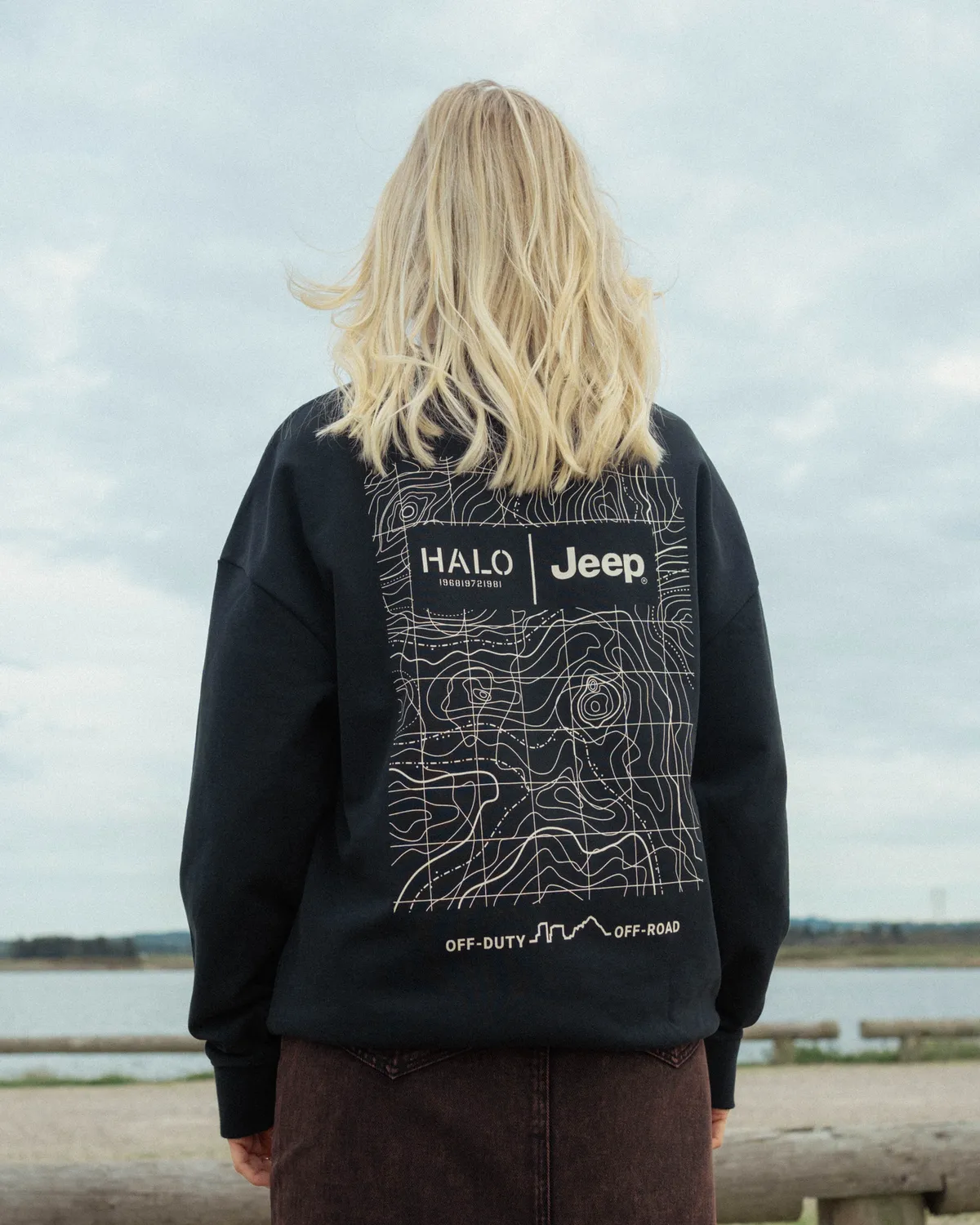 HALO Jeep Boxy Graphic Crew - Black
