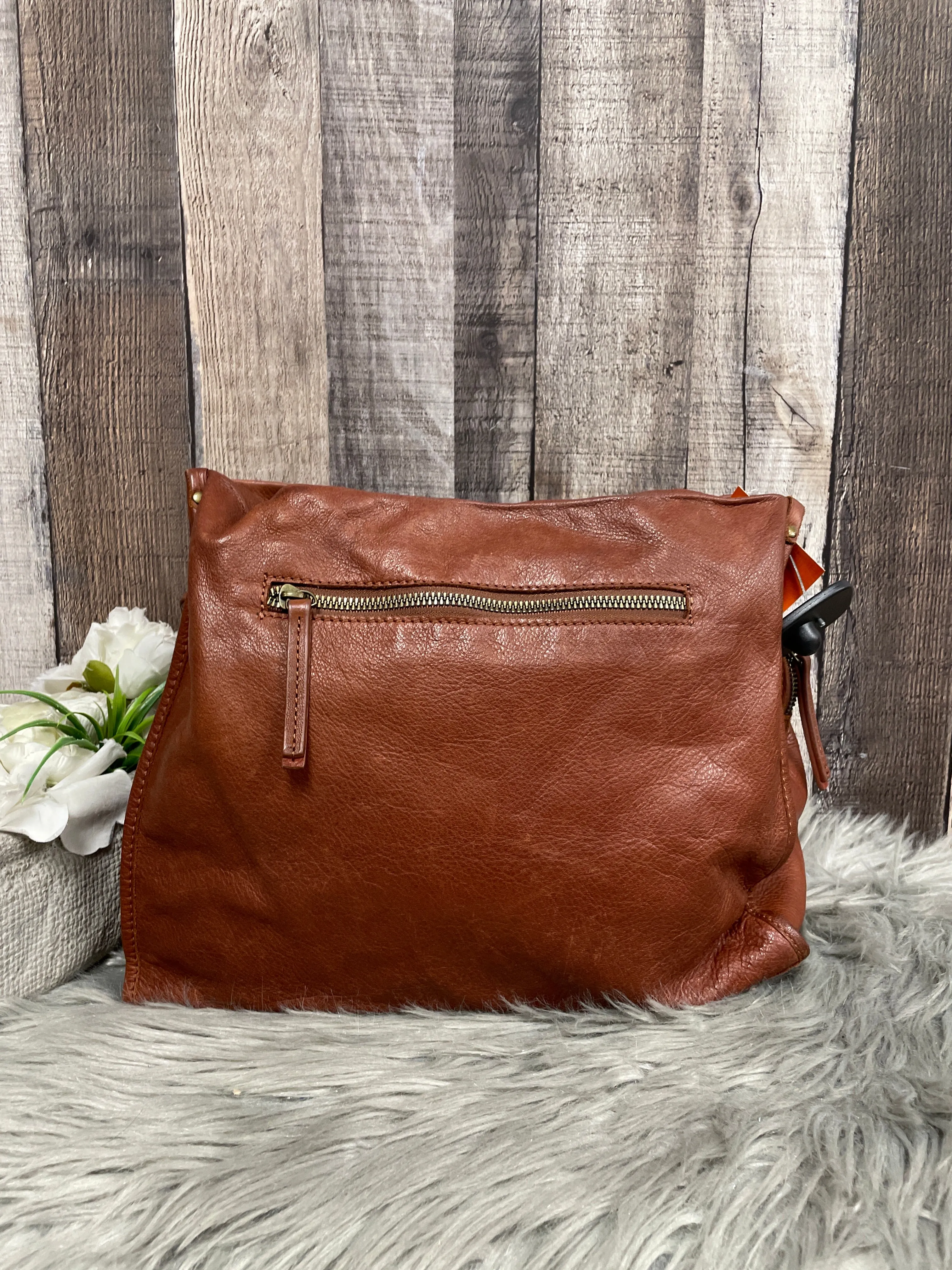 Handbag Leather By Cme, Size: Medium