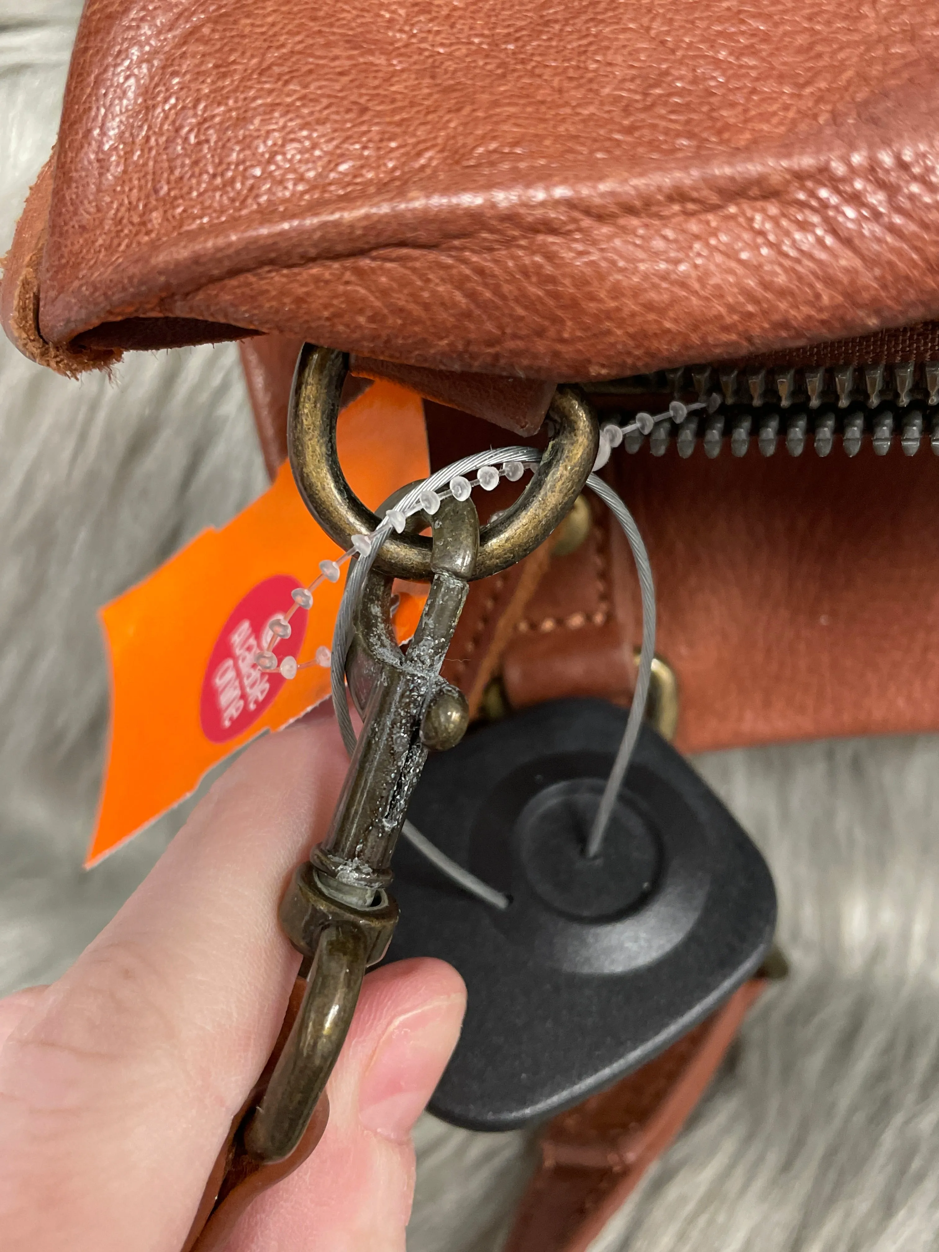 Handbag Leather By Cme, Size: Medium