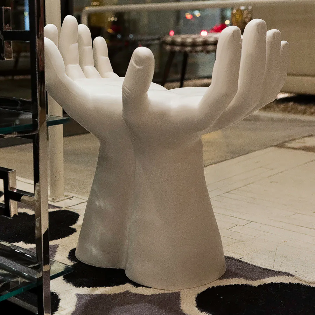 Hands Stool, Matte White - Global Views