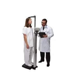 Health O Meter Heavy Duty Eye Level Digital Scale with Integral Digital Height Rod and Automatic BMI (1EA)