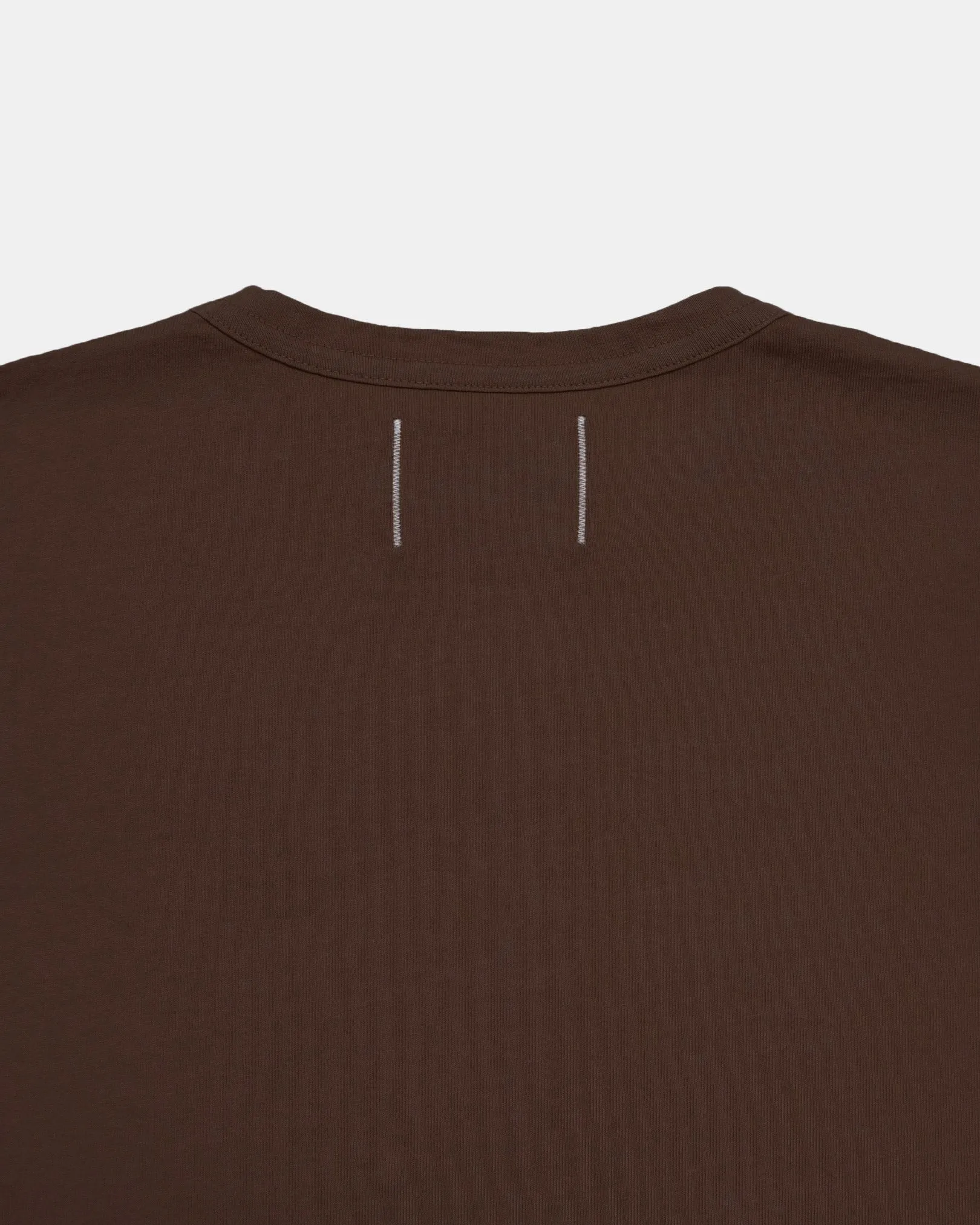 Heavy Duty Long Sleeve Tee - Single Pocket -Brown