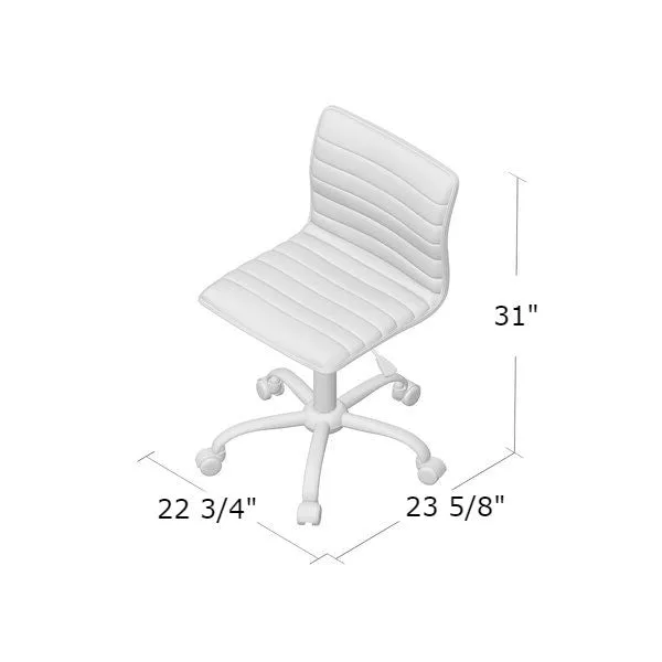 Heavy Duty White Channel-Tufted Conference Chair