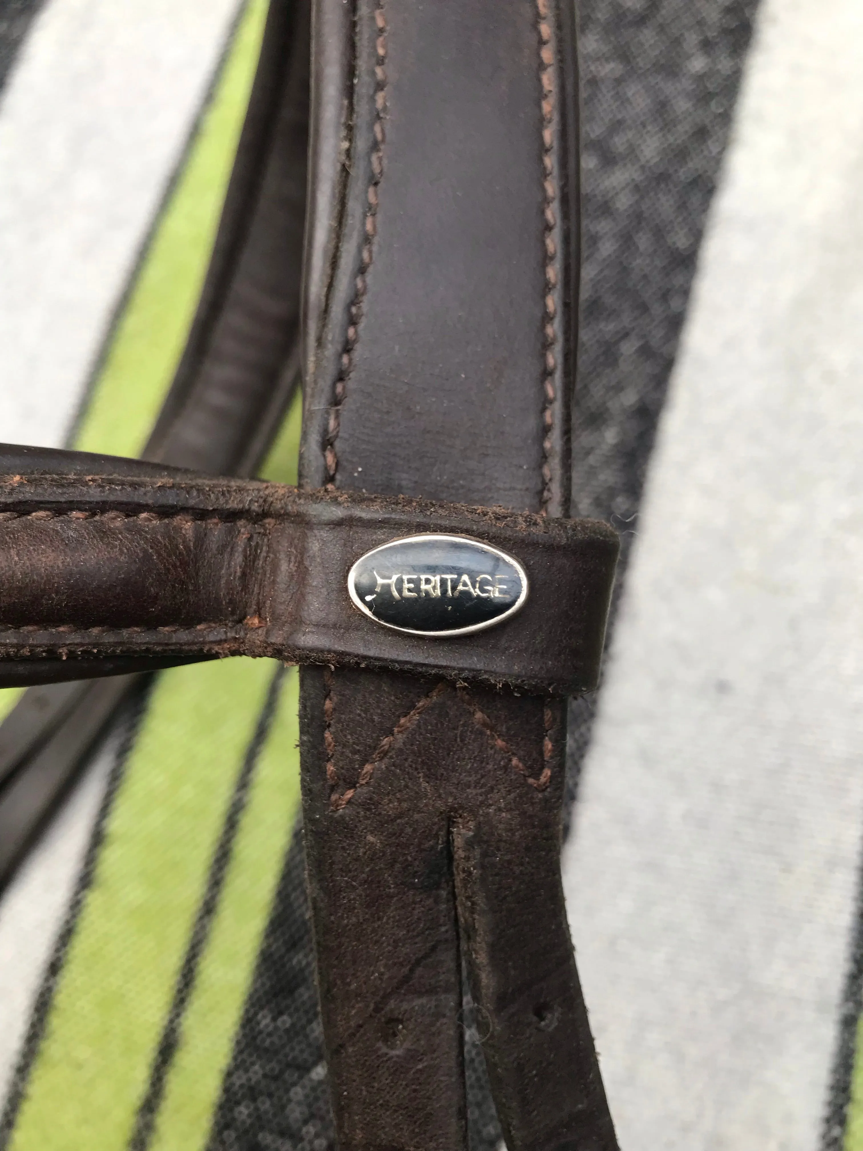 heritage X full brown leather bridle part FREE POSTAGE