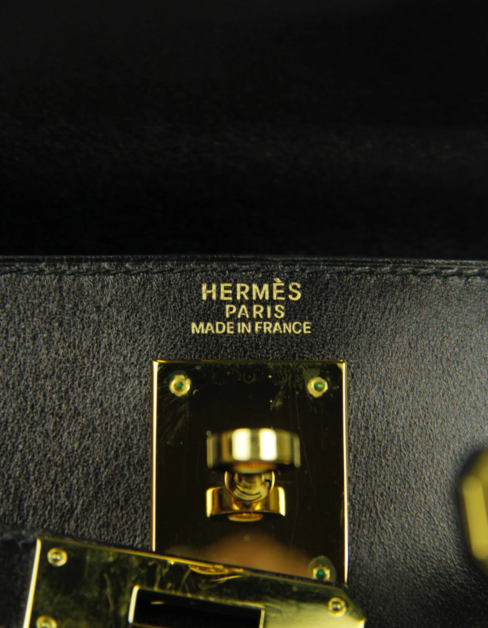 Hermes 32cm Black Box Leather Sellier Kelly Bag GHW