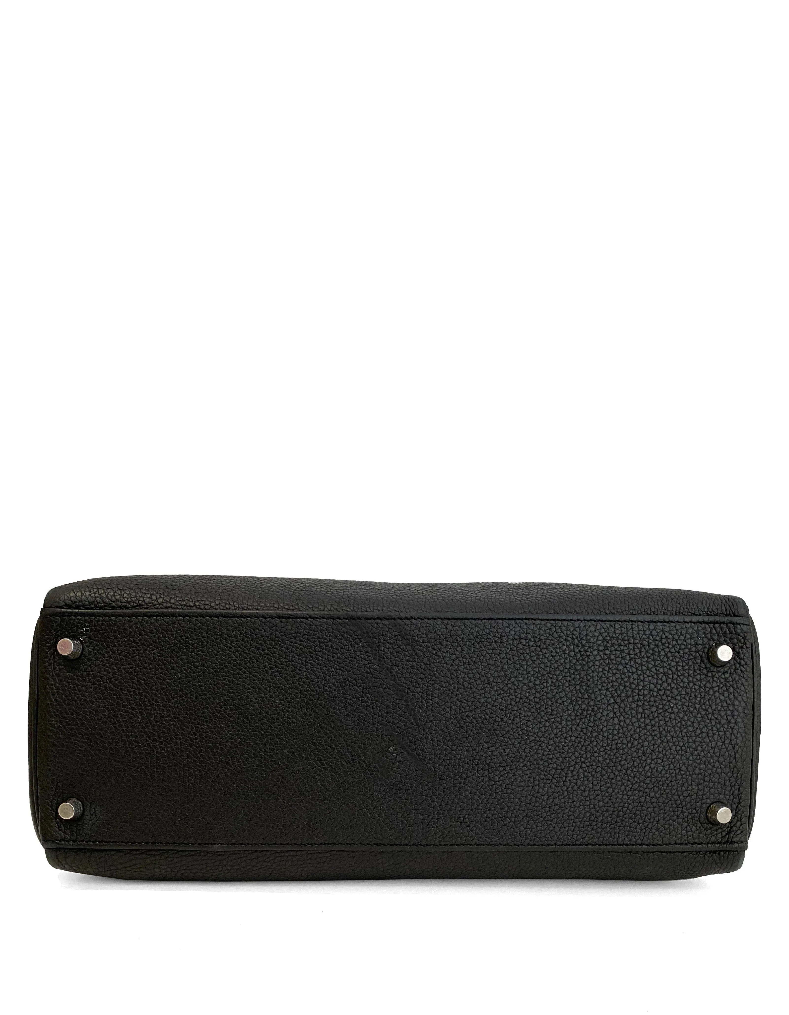 Hermes 35cm Black Togo Leather Kelly Bag PHW