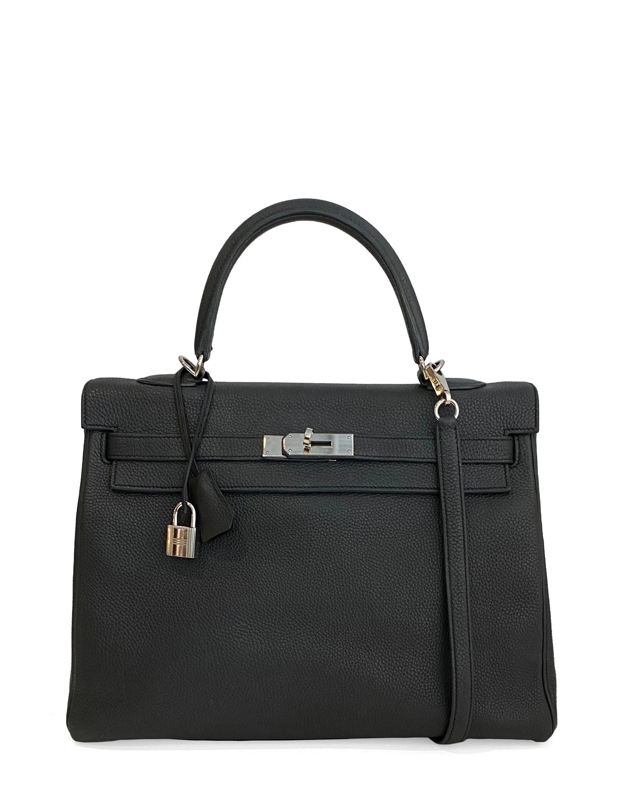 Hermes 35cm Black Togo Leather Kelly Bag PHW