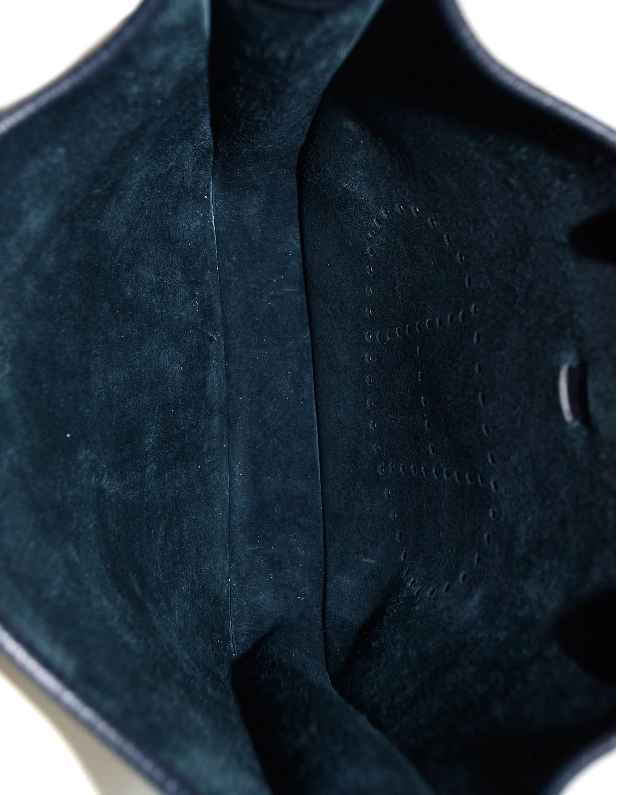 Hermes Black/Gold Taurillon Clemence Leather Evelyne III 29cm PM Bag
