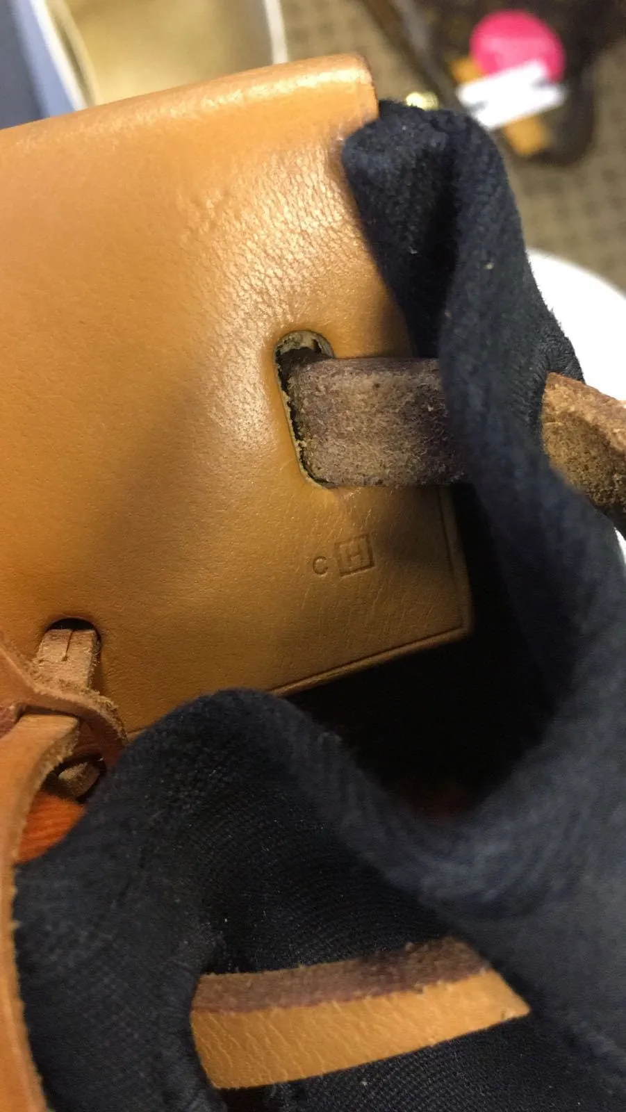 HERMES Calfskin Leather Herbag Cabas PM 2 in 1 Shoulder Bag